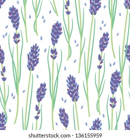 Seamless pattern with lavender