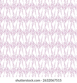 Padrão sem costura com Lavanda Design floral no fundo branco