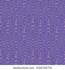 Seamless pattern Lavender, flower, aroma, France, perfume, for packaging, fabric, vector