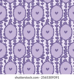 Seamless pattern Lavender, flower, aroma, France, perfume, for packaging, fabric, vector