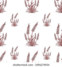 Seamless pattern with lavender flowers.