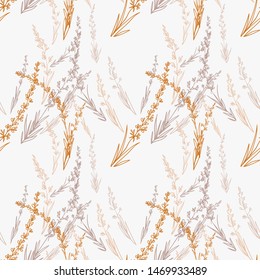 Seamless pattern with lavender flowers.