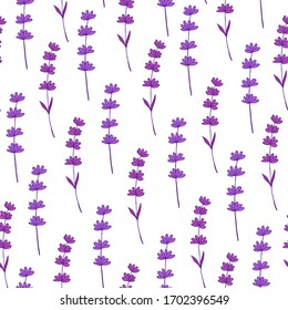 Seamless pattern with lavender flowers. Design for cards, invitations, covers, posters, paper and  fabric.