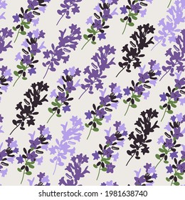 seamless pattern with lavender, vector design for paper, fabric and other surface