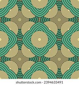 Patrón incomparable con objetos de decoración futurista en capas. Ilustración del vector