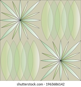 seamless pattern of layout flowers and leaves