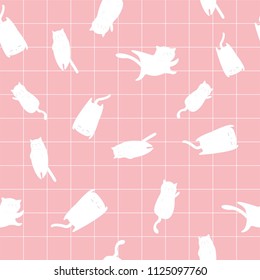 seamless pattern lazy cat