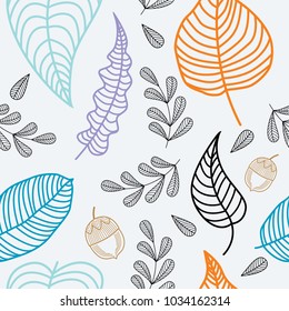 Seamless pattern of  leaf 