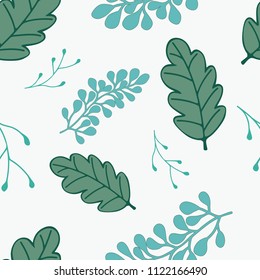 Seamless pattern leaf