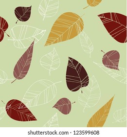 Seamless Pattern With Leaf