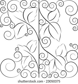 Seamless pattern with leaf