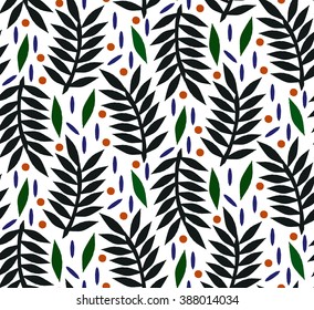 Seamless pattern with leaf 