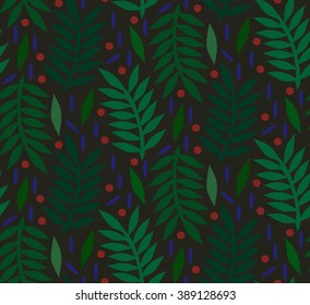 Seamless pattern with leaf