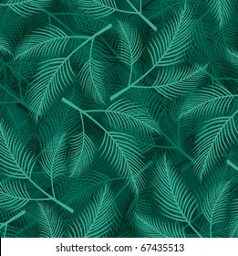 Seamless pattern with leaf