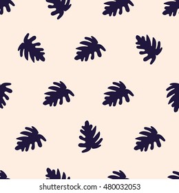 seamless pattern, leaf art  background design for fabric and decor