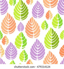 Seamless pattern with leaf. Autumn leaf background.