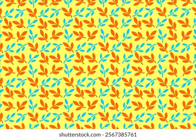 Seamless pattern of leaf background. Decorative foliage pattern. Nature-themed background with leaves. Seamless leaf texture design. Leaves pattern in minimalist style.