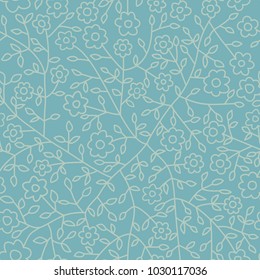 Seamless pattern with leaf. Botanical floral backdrop.