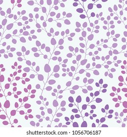 Seamless pattern with leaf. Botanical floral backdrop.