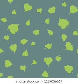 Seamless pattern with leaf. Botanical floral backdrop.