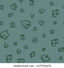Seamless pattern with leaf. Botanical floral backdrop.