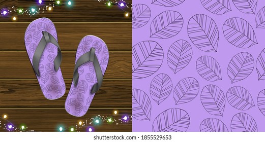 Seamless pattern with leaf. Botanical floral backdrop.