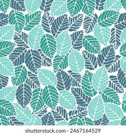 Seamless pattern of leaf in bright background. It is presented through the positioning of free pattern. This format is suitable for printing on fabric, textiles, ceramic tiles and paper products.