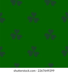 Seamless pattern with leaf clover green background for St.Patrick holiday