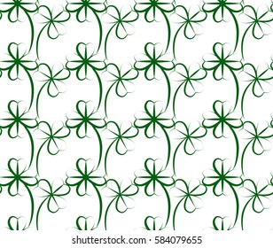 Seamless pattern of leaf clover loop-2