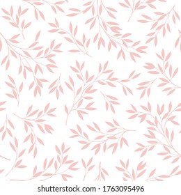 Seamless pattern of a leaf designed simply,