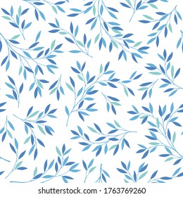 Seamless pattern of a leaf designed simply,