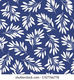Seamless pattern of a leaf designed simply,