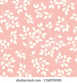 Seamless pattern of a leaf designed simply,