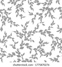 Seamless pattern of a leaf designed simply,