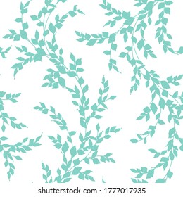 Seamless pattern of a leaf designed simply,