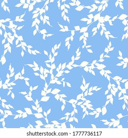 Seamless pattern of a leaf designed simply,
It was simple and drew a leaf,
