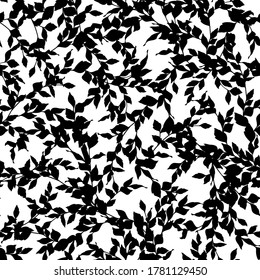 Seamless pattern of a leaf designed simply,