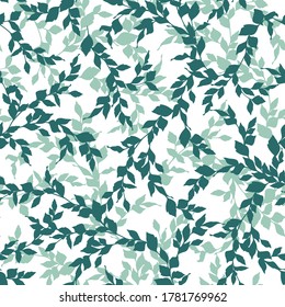 Seamless pattern of a leaf designed simply,