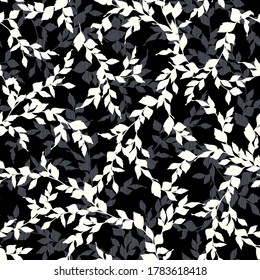 Seamless pattern of a leaf designed simply,