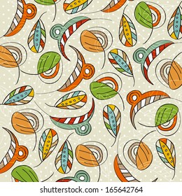  seamless pattern with leaf, illustration in vector format