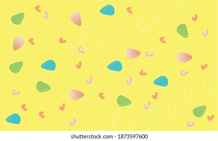 Seamless pattern with leaf and line. Abstract leaf background. Vector illustration
