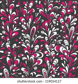 Seamless pattern with leaf ornament. Vector background.