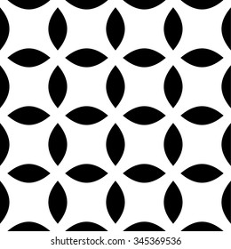 Seamless pattern with leaf shapes. Vector art.