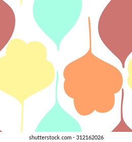 A seamless pattern with leaf various  on the white background