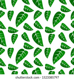 seamless pattern leaf, vector design suitable for background or print.