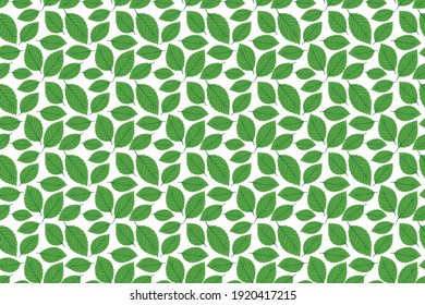 Seamless pattern with leaf vector Illustration, simple batik motif