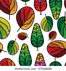 A seamless pattern with leaf,autumn background. Can be used for wallpaper, pattern fills, web page background,surface textures