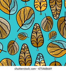 A seamless pattern with leaf,autumn background. Can be used for wallpaper, pattern fills, web page background,surface textures