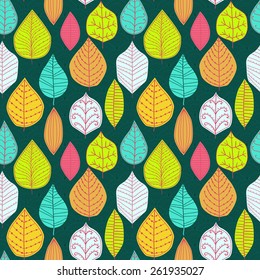 seamless pattern with leaf,autumn leaf background.