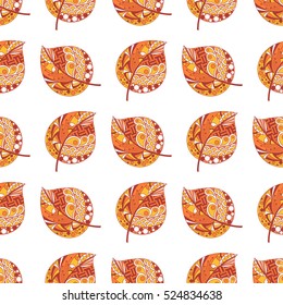 A seamless pattern with leaf,autumn leaf background